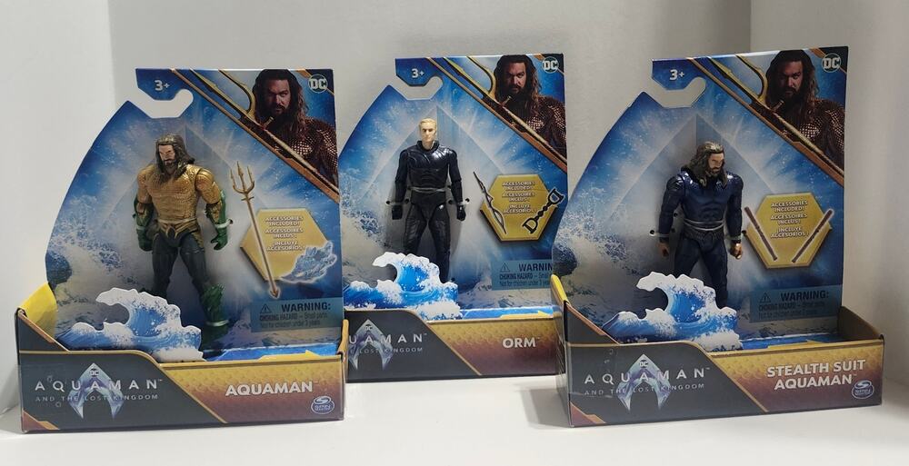 DC Aquaman Lost Kingdom Figure Lot Aquaman Orm Stealth Suit Spin Master 3